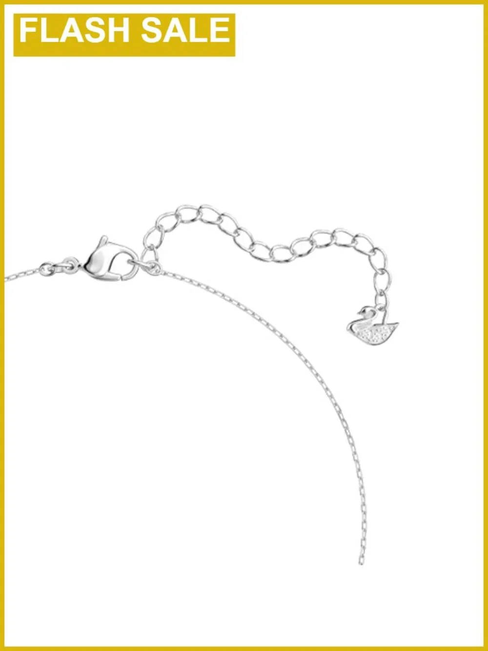Swarovski Stilla Attract Crystal Pendant Necklace Rhodium Plated 14.875 in